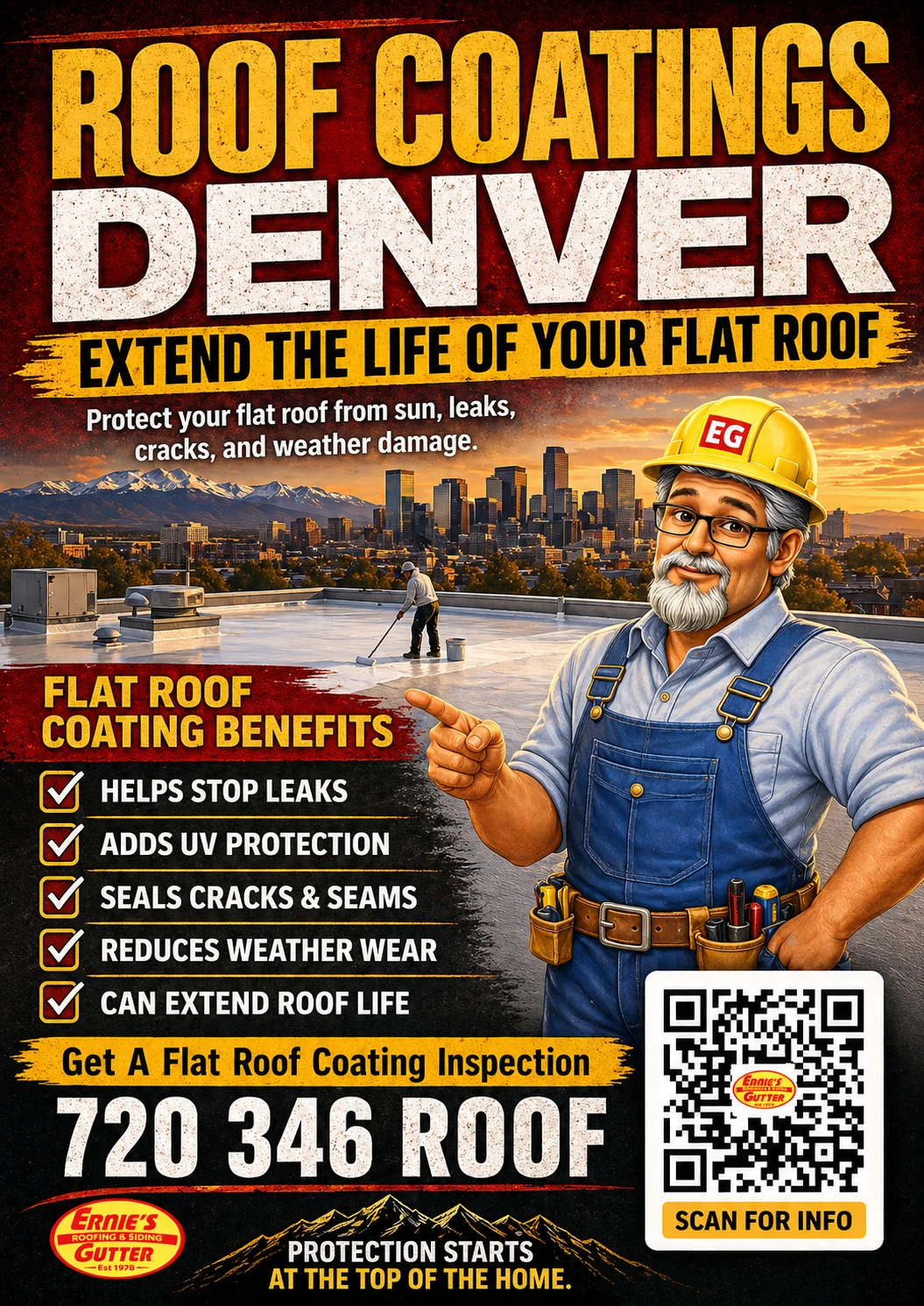 Roof coatings Denver CO flat roof coating service